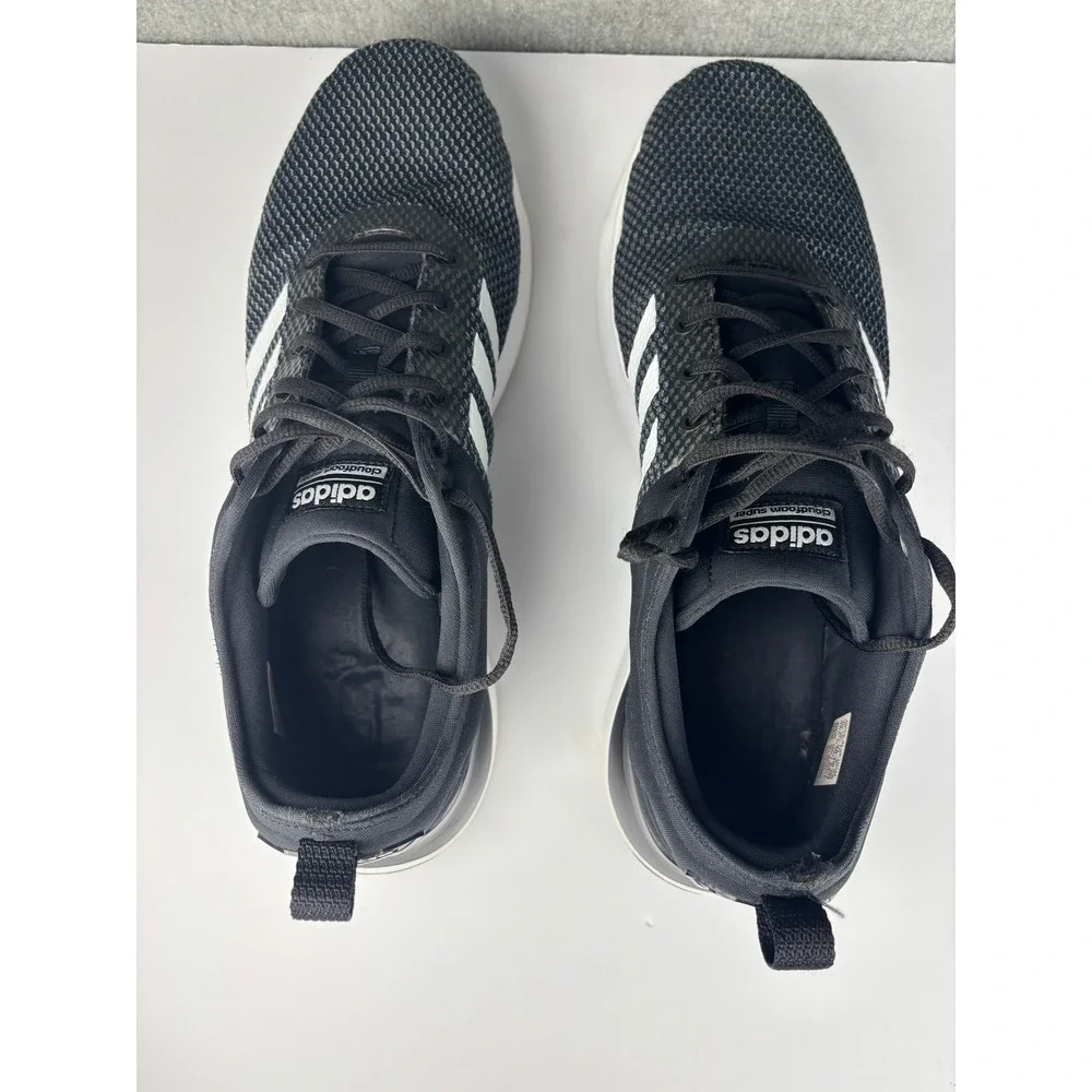 Adidas Cloudfoam Super Racer Sneaker BB9763 Size 13 Black White Mens
